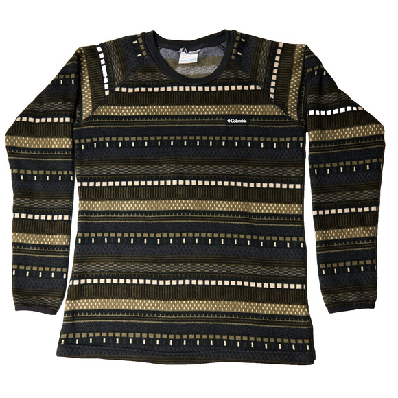 Columbia Women’s M Geometric Fleece Pullover Sweater Weather Multicolor Crewneck - Picture 1 of 7